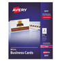 Avery Printable Microperforated Business Cards w/Sure Feed Technology, Laser, 2 x 3.5, White, 2,500 Cards, 10/Sheet, 250 Sheets/Box View Product Image