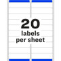 Avery Easy Peel White Address Labels w/ Sure Feed Technology, Laser Printers, 1 x 4, White, 20/Sheet, 250 Sheets/Box View Product Image