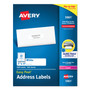 Avery Easy Peel White Address Labels w/ Sure Feed Technology, Laser Printers, 1 x 4, White, 20/Sheet, 250 Sheets/Box View Product Image