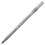 BIC Round Stic Xtra Precision Ballpoint Pen, Stick, Fine 0.8 mm, Black Ink, Smoke Barrel, Dozen (BICGSF11BK) View Product Image