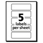 Avery Removable Multi-Use Labels, Inkjet/Laser Printers, 1 x 3, White, 5/Sheet, 50 Sheets/Pack, (5436) View Product Image