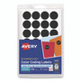 Avery Handwrite Only Self-Adhesive Removable Round Color-Coding Labels, 0.75" dia, Black, 28/Sheet, 36 Sheets/Pack, (5459) View Product Image