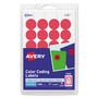 Avery Color-Coding Labels - 3/4" Diameter - Removable Adhesive - Round - Laser, Inkjet - Matte - (AVE05466) Product Image 