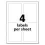 Avery UltraDuty GHS Chemical Waterproof and UV Resistant Labels, 3.5 x 5, White, 4/Sheet, 50 Sheets/Box View Product Image