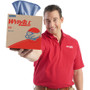 WypAll X70 Cloths, POP-UP Box, 9.13 x 16.8, Blue, 100/Box, 10 Boxes/Carton (KCC41412) View Product Image