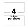 Avery UltraDuty GHS Chemical Waterproof and UV Resistant Labels, 4 x 4, White, 4/Sheet, 50 Sheets/Box View Product Image