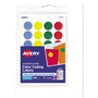Avery Removable Print or Write Color Coding Labels - 3/4" Diameter - Removable Adhesive - Round - Inkjet, Laser - Blue, Green, Red, Yellow Product Image 