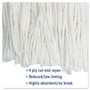 Boardwalk Cut-End Wet Mop Head, Rayon, No. 20, White View Product Image
