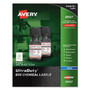 Avery UltraDuty GHS Chemical Waterproof and UV Resistant Labels, 1 x 2.5, White, 24/Sheet, 25 Sheets/Pack AVE60527 View Product Image
