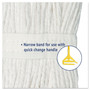 Boardwalk Cut-End Wet Mop Head, Rayon, No. 24, White View Product Image