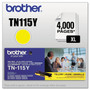 Brother TN115Y High-Yield Toner, 2,500 Page-Yield, Yellow (BRTTN115Y) View Product Image