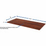 Lorell Multipurpose Tabletop - 30" Width x 66" Depth x 1" Thickness - Band Edge - Cherry, Laminate Table Top - For Conference Table, Office Product Image 