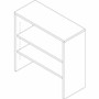 Lorell Essentials 2-shelf Stack-on Bookcase - 36" Height x 36" Width x 15" Depth - 2 Shelve(s) - Material: Laminate, Metal - Finish: Espresso - Stackable, Cam Lock Product Image 
