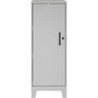 NuSparc Personal Locker - 3 Shelve(s) - for Office, Home, Sport Equipments, Toy, Game, Classroom, Playroom, Basement, Garage - Overall Size 42.5" Height x 14.2" Width x 18" Depth - Silver - Steel Product Image 