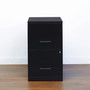NuSparc File Cabinet - 14.2" Width x 18" Depth x 24.5" Height - 2 x Drawer(s) for File - Letter - Vertical - Locking Drawer, Glide Suspension, Nonporous Surface - (NPRVF218AABK) Product Image 
