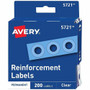 Avery Hole Reinforcement Label Rings - 0.3" Diameter - Clear - Polyvinyl Product Image 