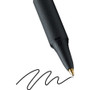 BIC Soft Feel Ballpoint Pen, Retractable, Medium 1 mm, Black Ink, Black Barrel, Dozen View Product Image