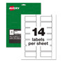 Avery PermaTrack Durable White Asset Tag Labels, Laser Printers, 1.25 x 2.75, White, 14/Sheet, 8 Sheets/Pack View Product Image