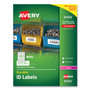 Avery Durable Permanent ID Labels with TrueBlock Technology, Laser Printers, 0.66 x 1.75, White, 60/Sheet, 50 Sheets/Pack View Product Image