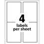 Avery Durable Permanent ID Labels with TrueBlock Technology, Laser Printers, 3.5 x 5, White, 4/Sheet, 50 Sheets/Pack View Product Image
