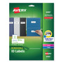 Avery Removable I.D. Laser/Inkjet Labels - 1" Width x 2 5/8" Length - (AVE6460) Product Image 