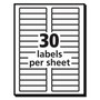 Avery Removable File Folder Labels with Sure Feed Technology, 0.66 x 3.44, White, 30/Sheet, 25 Sheets/Pack AVE6466 View Product Image