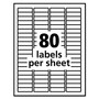Avery Removable Multi-Use Labels, Inkjet/Laser Printers, 0.5 x 1.75, White, 80/Sheet, 25 Sheets/Pack View Product Image