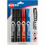 Avery Marks A Lot Permanent Markers - Regular Chisel Marker Point - Black, Blue, Red Ink - Black, Blue, Red Barrel Product Image 