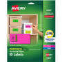 Avery Multipurpose Labels - 2" Width x 4" Length - Removable Adhesive - Rectangle - Inkjet, Laser - Neon Green, Neon Magenta, Neon Yellow Product Image 