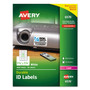 Avery Durable Permanent ID Labels with TrueBlock Technology, Laser Printers, 1.25 x 1.75, White, 32/Sheet, 50 Sheets/Pack View Product Image