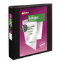 Avery Durable View Binder with DuraHinge and EZD Rings, 3 Rings, 1.5" Capacity, 11 x 8.5, Black, (9400) View Product Image