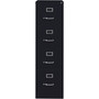 Lorell Fortress Series 22" Commercial-Grade Vertical File Cabinet - 15" Width x 22" Depth x 52" Height - 4 x Drawer(s) for File - Letter - Lockable, Ball-bearing Suspension - Black Product Image 