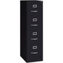 Lorell Fortress Series 22" Commercial-Grade Vertical File Cabinet - 15" Width x 22" Depth x 52" Height - 4 x Drawer(s) for File - Letter - Lockable, Ball-bearing Suspension - Black Product Image 