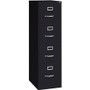 Lorell Fortress Series 22" Commercial-Grade Vertical File Cabinet - 15" Width x 22" Depth x 52" Height - 4 x Drawer(s) for File - Letter - Lockable, Ball-bearing Suspension - Black Product Image 