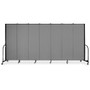 Screenflex Portable Room Dividers - 72" Height x 13.1 ft Length - Black Metal Frame - Polyester - Stone Product Image 