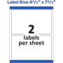 Avery Vibrant Laser Color-Print Labels w/ Sure Feed, 4.75 x 7.75, White, 50/Pack View Product Image