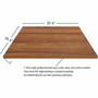 Lorell Hospitality/Conference Tabletop - 36" Width x 1" Thickness x 36" Length - Band Edge - Walnut Table Top - For Reception Area, Conference Table, Breakroom, Lobby, Meeting, Office Product Image 