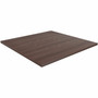 Lorell Hospitality/Conference Tabletop - 36" Width x 1" Thickness x 36" Length - Band Edge - Finish: Espresso - White Table Top - Sturdy Product Image 