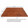 Lorell Hospitality/Conference Tabletop - 36" Width x 1" Thickness x 36" Length - Band Edge - Cherry Table Top - For Reception Area, Conference Table, Breakroom, Lobby, Meeting, Office Product Image 