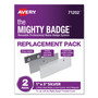 The Mighty Badge by Avery Professional Reusable Name Badge System Replacement Pack - Silver Product Image 