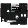 Brother P-Touch TZe Standard Adhesive Laminated Labeling Tape, 0.7" x 26.2 ft, White on Black View Product Image