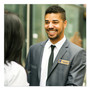 Avery The Mighty Badge Name Badge Holder Kit, Horizontal, 3 x 1, Inkjet, Gold, 10 Holders/ 80 Inserts View Product Image