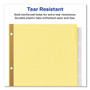 Avery Insertable Big Tab Dividers, 5-Tab, Double-Sided Gold Edge Reinforcing, 11 x 8.5, Buff, Clear Tabs, 24 Sets View Product Image