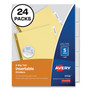 Avery Insertable Big Tab Dividers, 5-Tab, Double-Sided Gold Edge Reinforcing, 11 x 8.5, Buff, Clear Tabs, 24 Sets View Product Image