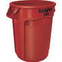 Rubbermaid Commercial Brute 32-Gallon Vented Container - 32 gal Capacity - Round - Warp Resistant, UV Coated, Reinforced, Damage Resistant, Heavy Duty, Handle, Tear Resistant - 27.3" Height x 21.9" Diameter - Plastic Product Image 