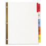 Avery Insertable Big Tab Dividers, 5-Tab, Double-Sided Gold Edge Reinforcing, 11 x 8.5, White, Assorted Tabs, 1 Set View Product Image