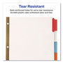 Avery Insertable Big Tab Dividers, 5-Tab, Double-Sided Gold Edge Reinforcing, 11 x 8.5, White, Assorted Tabs, 1 Set View Product Image