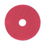 Boardwalk Buffing Floor Pads, 17" Diameter, Red, 5/Carton (BWK4017RED) View Product Image