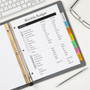 Avery Insertable Big Tab Dividers, 8-Tab, Double-Sided Gold Edge Reinforcing, 11 x 8.5, White, Assorted Tabs, 1 Set View Product Image