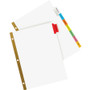 Avery Insertable Big Tab Dividers, 8-Tab, Double-Sided Gold Edge Reinforcing, 11 x 8.5, White, Assorted Tabs, 1 Set View Product Image